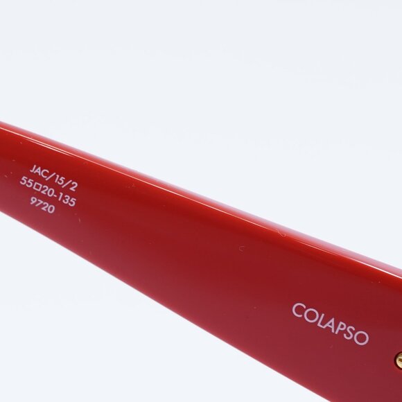 Jacquemus COLAPSO JAC/15 C2 Sunglasses Red Geometric Frame, Grey Lenses - Picture 6 of 10